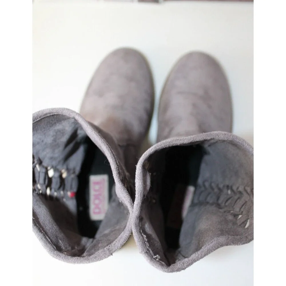 Dolce by Mojo Moxy Jody Women's Boots Faux Suede Gray Size: 6
